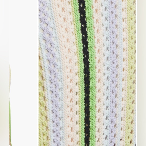 NWOT Ciebon Sahara Crochet Midi Sweater Dress - Green Multi - M - Picture 5 of 11